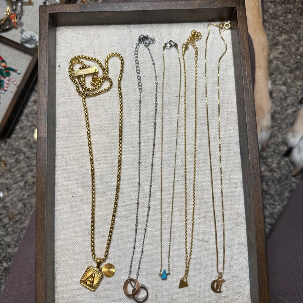 Gold and Silver Necklace Set
